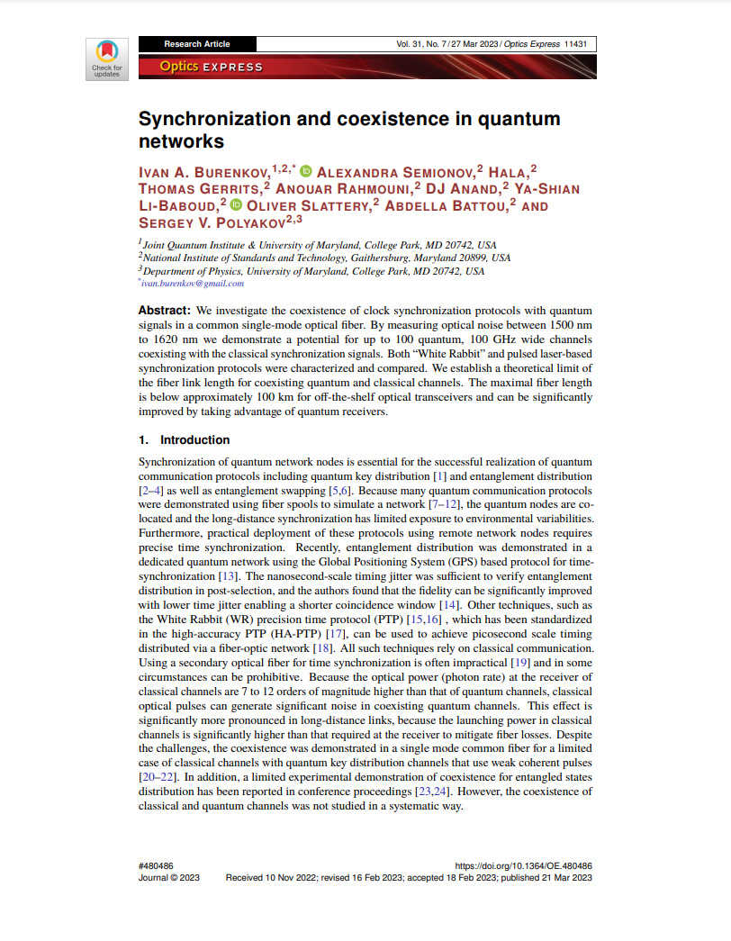 Synchronization and Coexistence in Quantum Networks