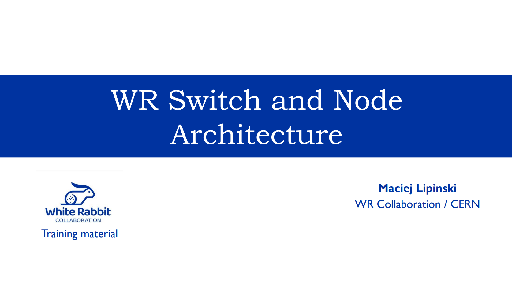 WR Switch and Node Architecture